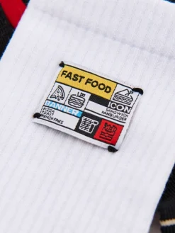 Długie skarpetki z motywem Fast Food 2-pak