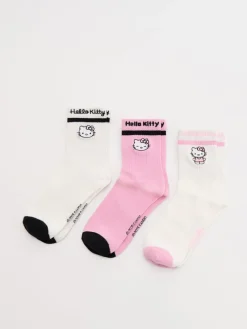 Długie skarpetki z motywem Hello Kitty 3-pak