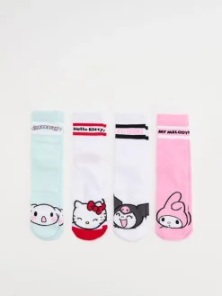 Długie skarpetki z postaciami Sanrio 4-pak
