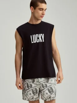 Dwuczęściowa krótka piżama z napsem Lucky