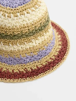 Dziergany kapelusz bucket hat w paski