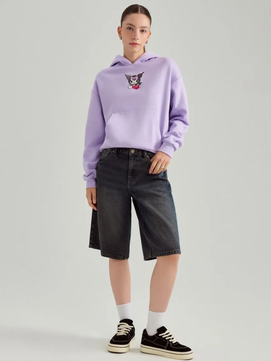Fioletowa bluza z kapturem Kuromi