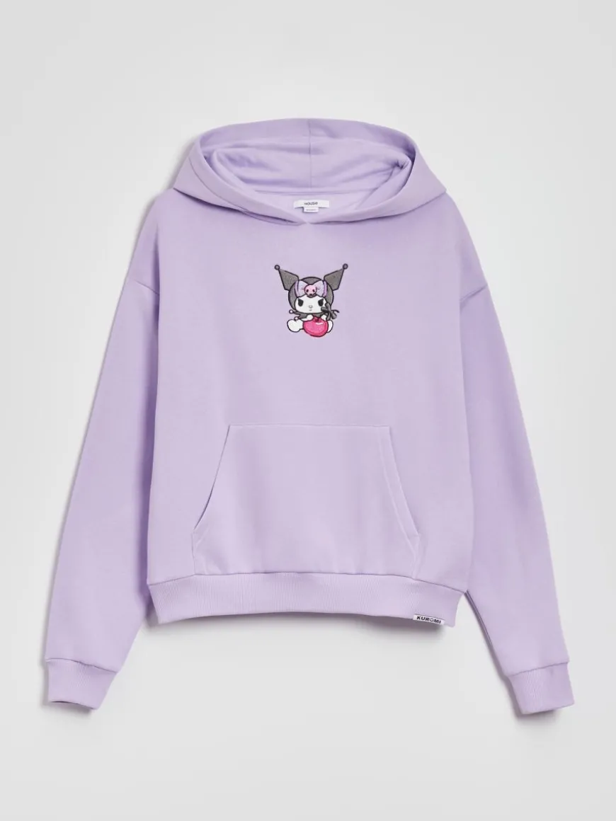 Fioletowa bluza z kapturem Kuromi