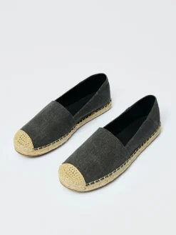 Grafitowe espadryle z tkaniny