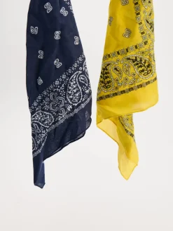 Granatowa i żółta bandana 2-pak