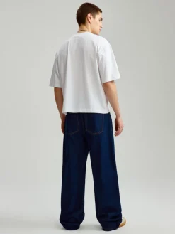 Granatowe jeansy baggy fit