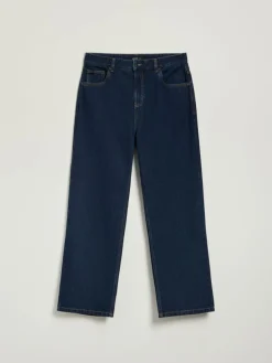 Granatowe jeansy baggy fit
