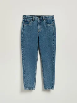 Granatowe jeansy loose fit 90s