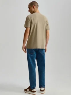 Granatowe jeansy loose fit 90s