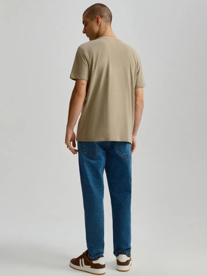 Granatowe jeansy loose fit 90s