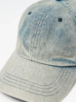 Jasnoniebieska czapka z daszkiem acid wash