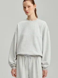 Jasnoszara bluza bombka crewneck