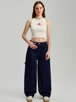 Jeansy baggy fit carpenter z haftem Starter