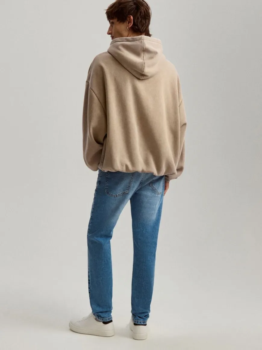 Jeansy slim fit błękitne