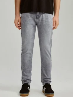 Jeansy slim fit jasnoszare
