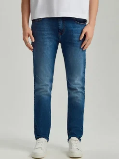 Jeansy slim fit niebieskie