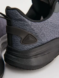 Lekkie sneakersy z nadrukiem na podeszwie szare