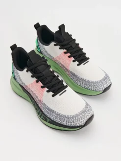 Lekkie sneakersy z nadrukiem na podeszwie kolorowe