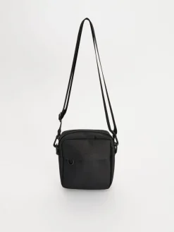 Materiałowa torebka crossbody czarna