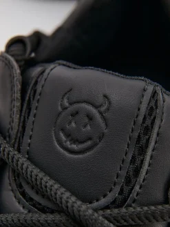 Ocieplane sneakersy z wiązaniem czarne