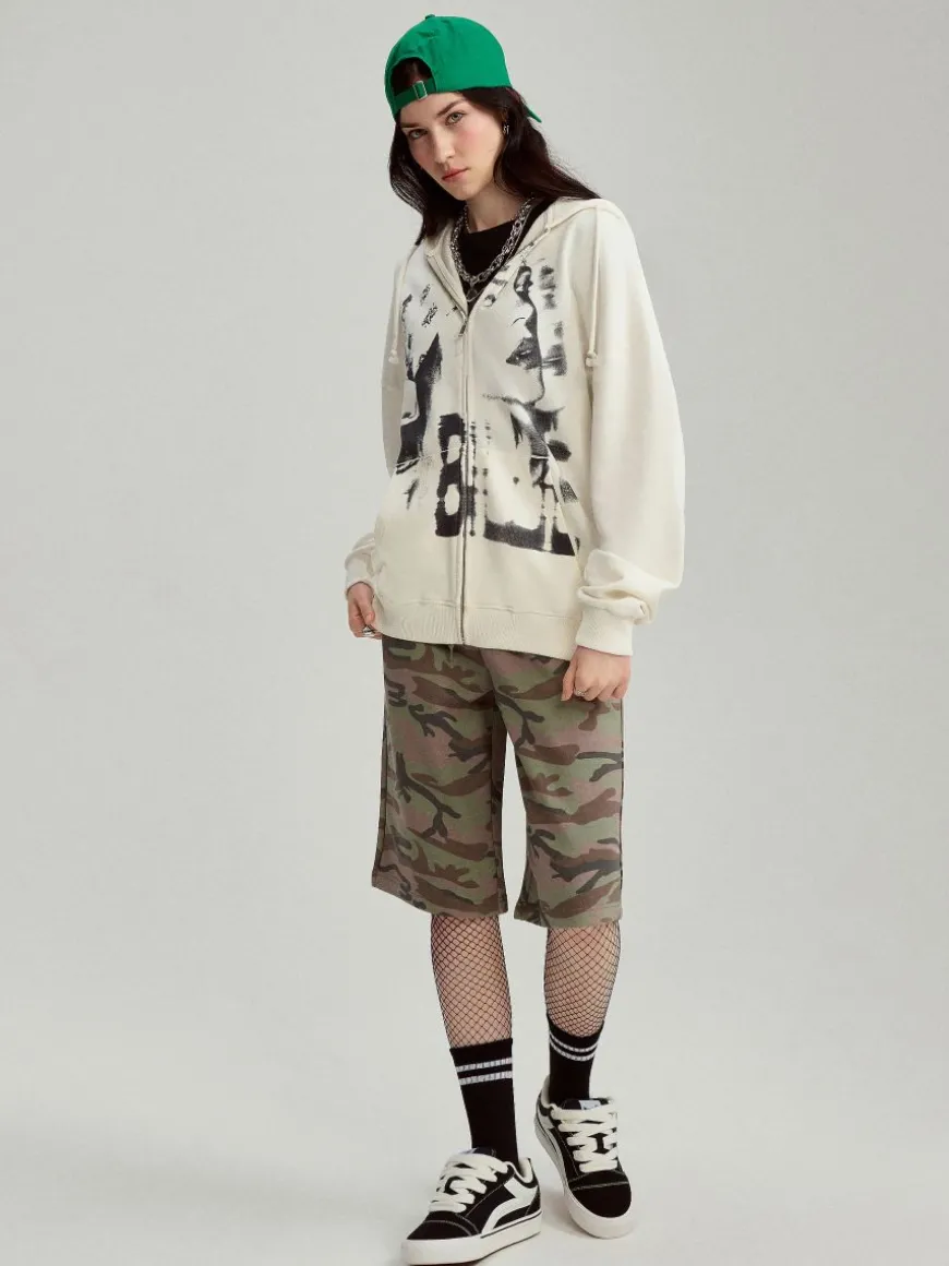 Rozpinana bluza z kapturem i nadrukiem Billie Eilish