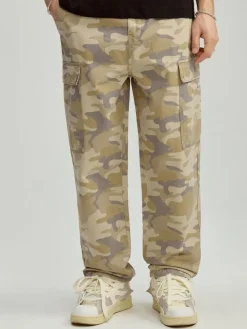 Spodnie baggy we wzór camo