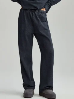 Spodnie dresowe z szeroką nogawką loungewear acid wash