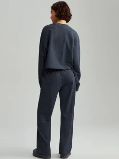 Spodnie dresowe z szeroką nogawką loungewear acid wash
