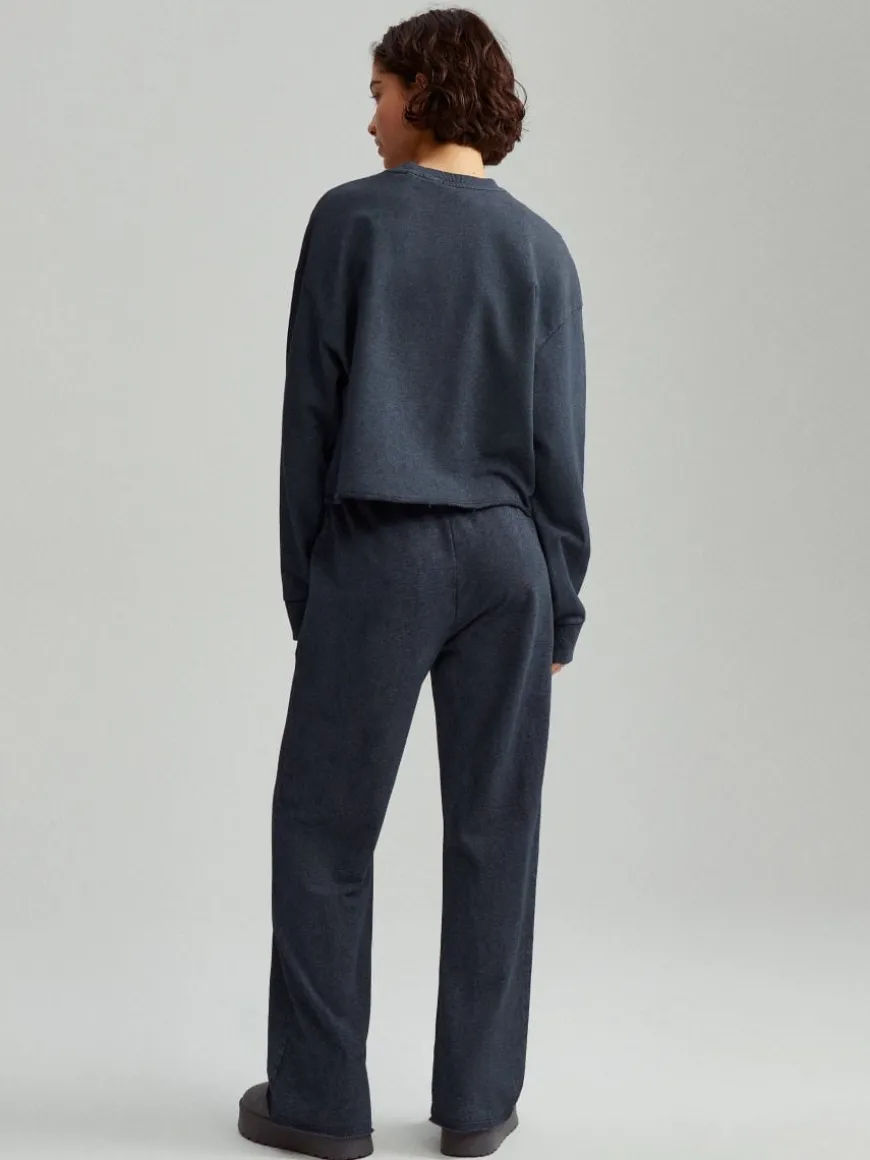 Spodnie dresowe z szeroką nogawką loungewear acid wash