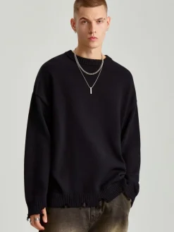 Sweter oversize w kolorze czarnym