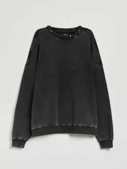Szara bluza z długim rękawem crewneck