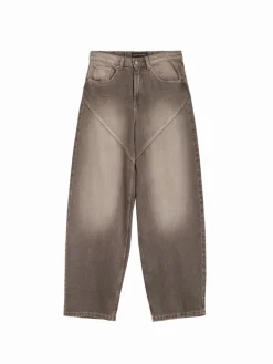Szare jeansy baggy fit z mocnym efektem sprania PREMIÈRE