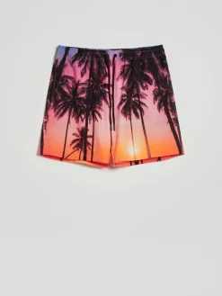 Szorty kąpielowe z motywem palm