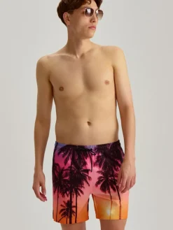 Szorty kąpielowe z motywem palm