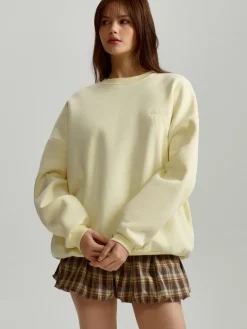 Żółta bluza oversize crewneck