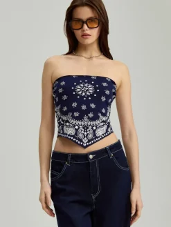 Top bandeau we wzór paisley