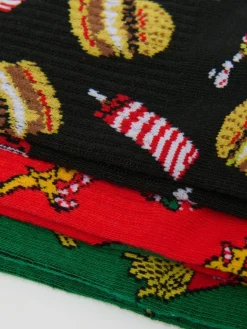 Świąteczne skarpetki 3-pak z nadrukami