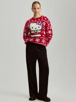 Świąteczny sweter Hello Kitty czerwony