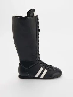 Wysokie buty w stylu bokserskim czarne