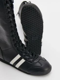 Wysokie buty w stylu bokserskim czarne