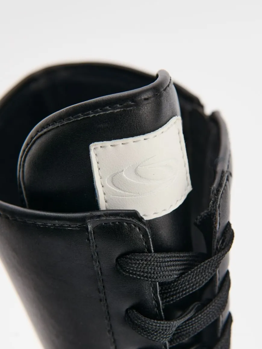 Wysokie buty w stylu bokserskim czarne