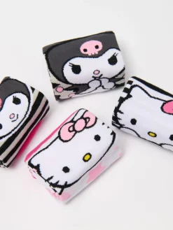 Wysokie skarpetki 4-pak z motywem Hello Kitty i Kuromi
