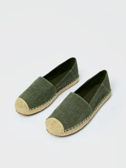 Zielone espadryle z tkaniny